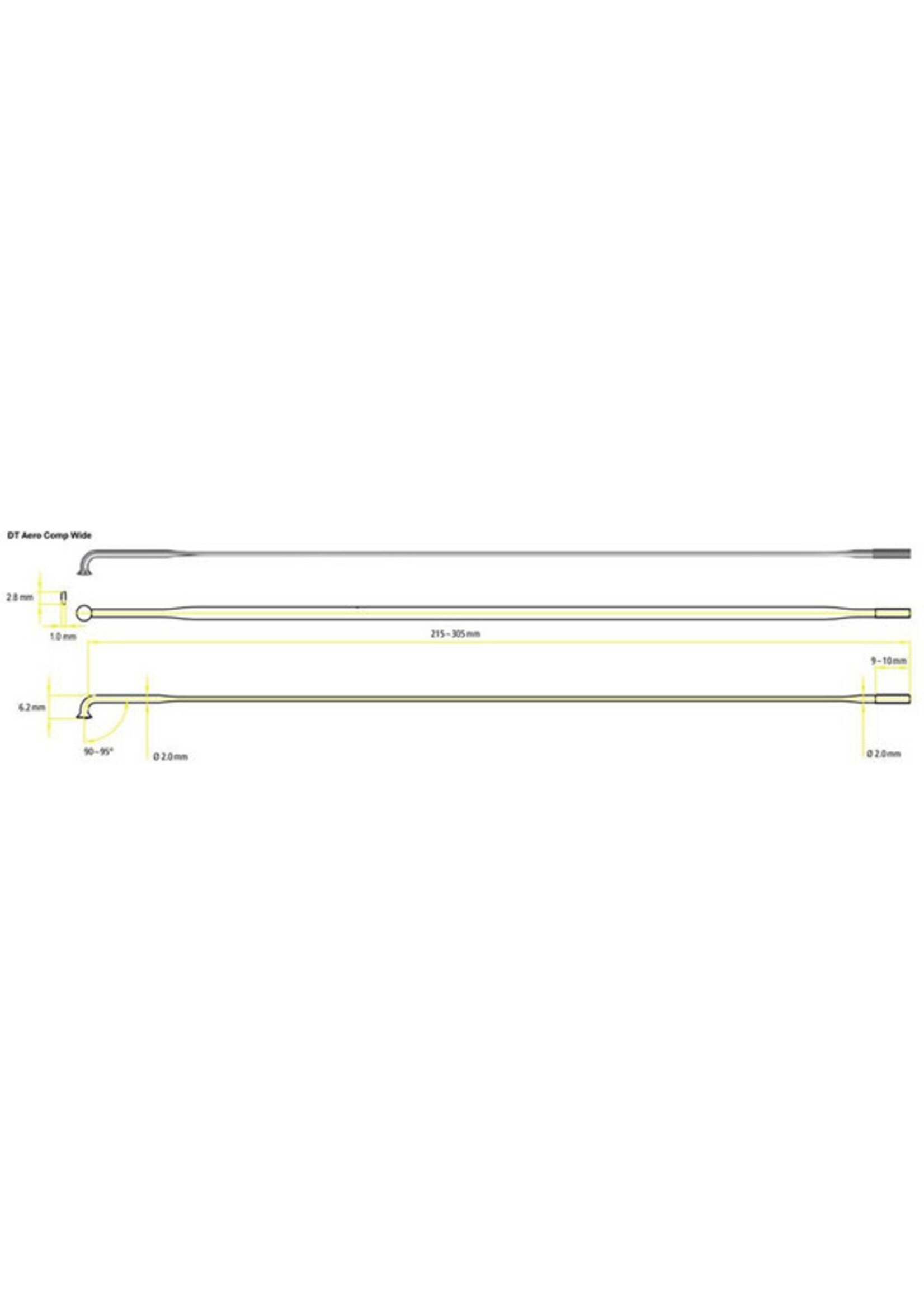 DT Swiss DT SWISS Aero Comp Wide Straight Pull Spokes 298mm