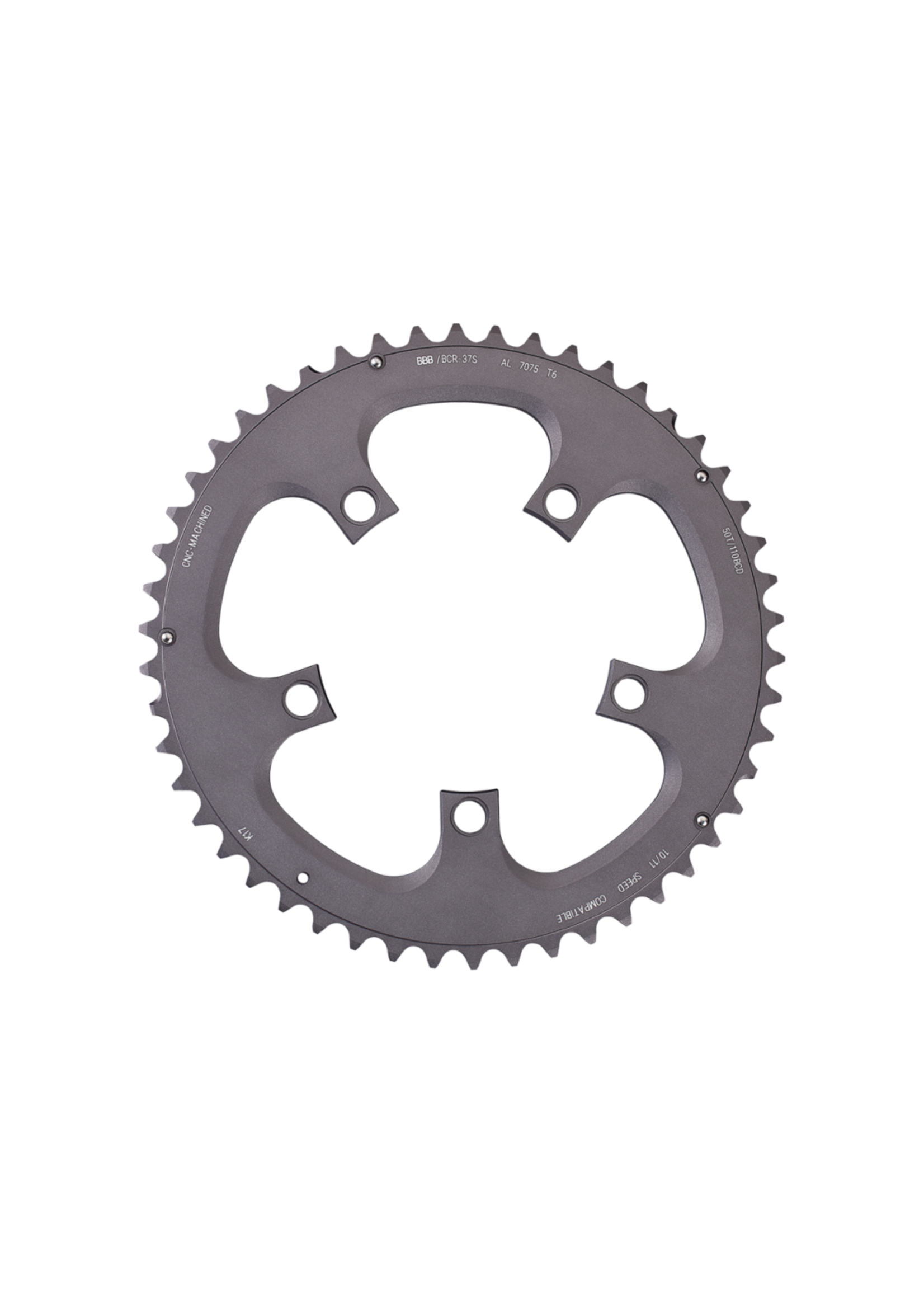 BBB BBB BCR-37s CompactGear Chainring Black 52T/110BCD