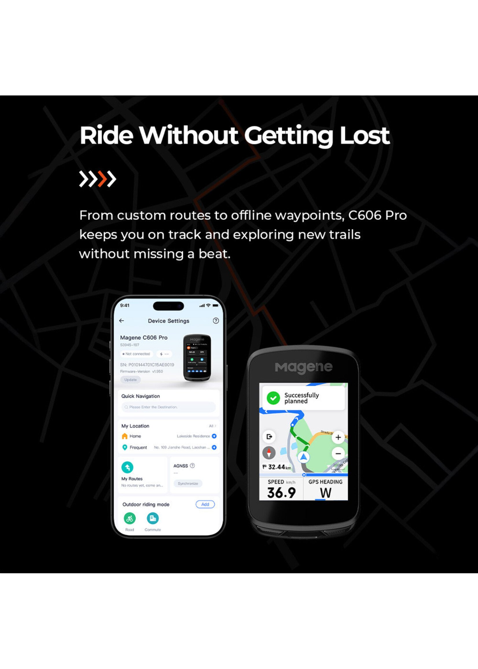 magene Magene C606 Pro Smart GPS Bike Computer