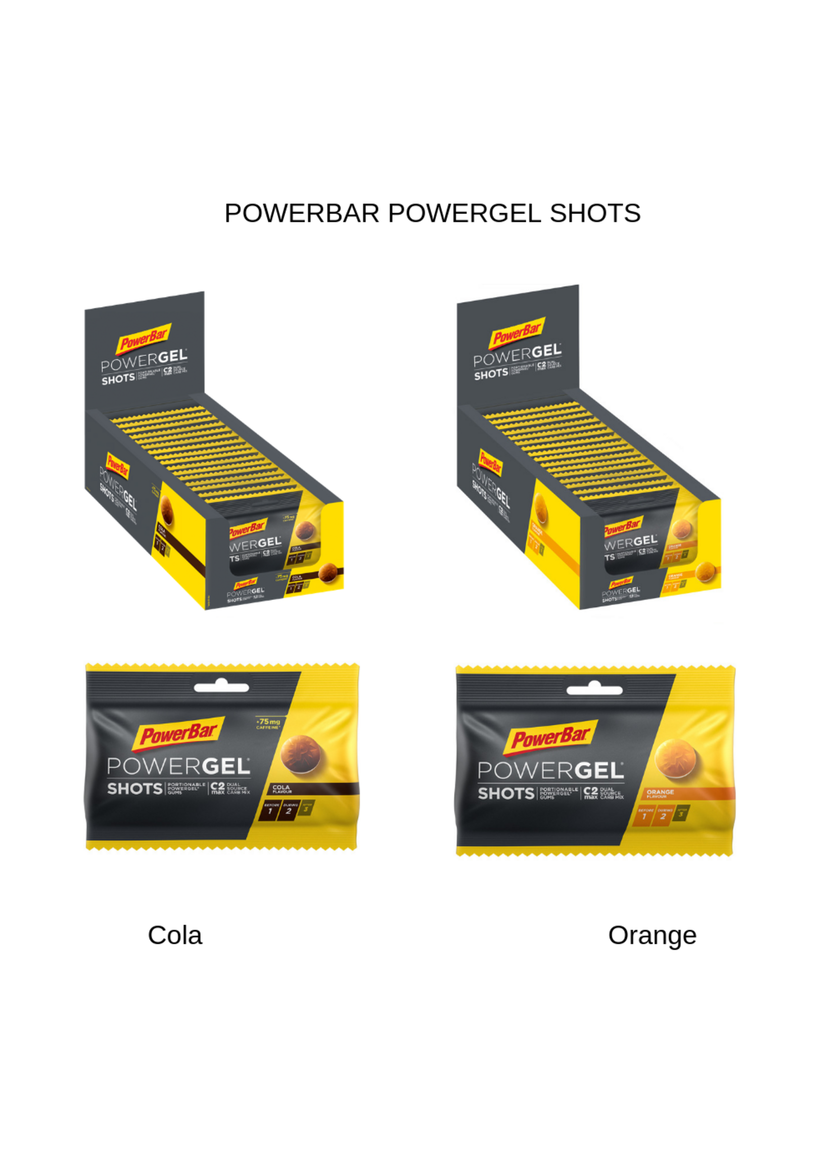 powerbar PowerBar PowerGel Sports Shots 60g COLA /CAFFEINE