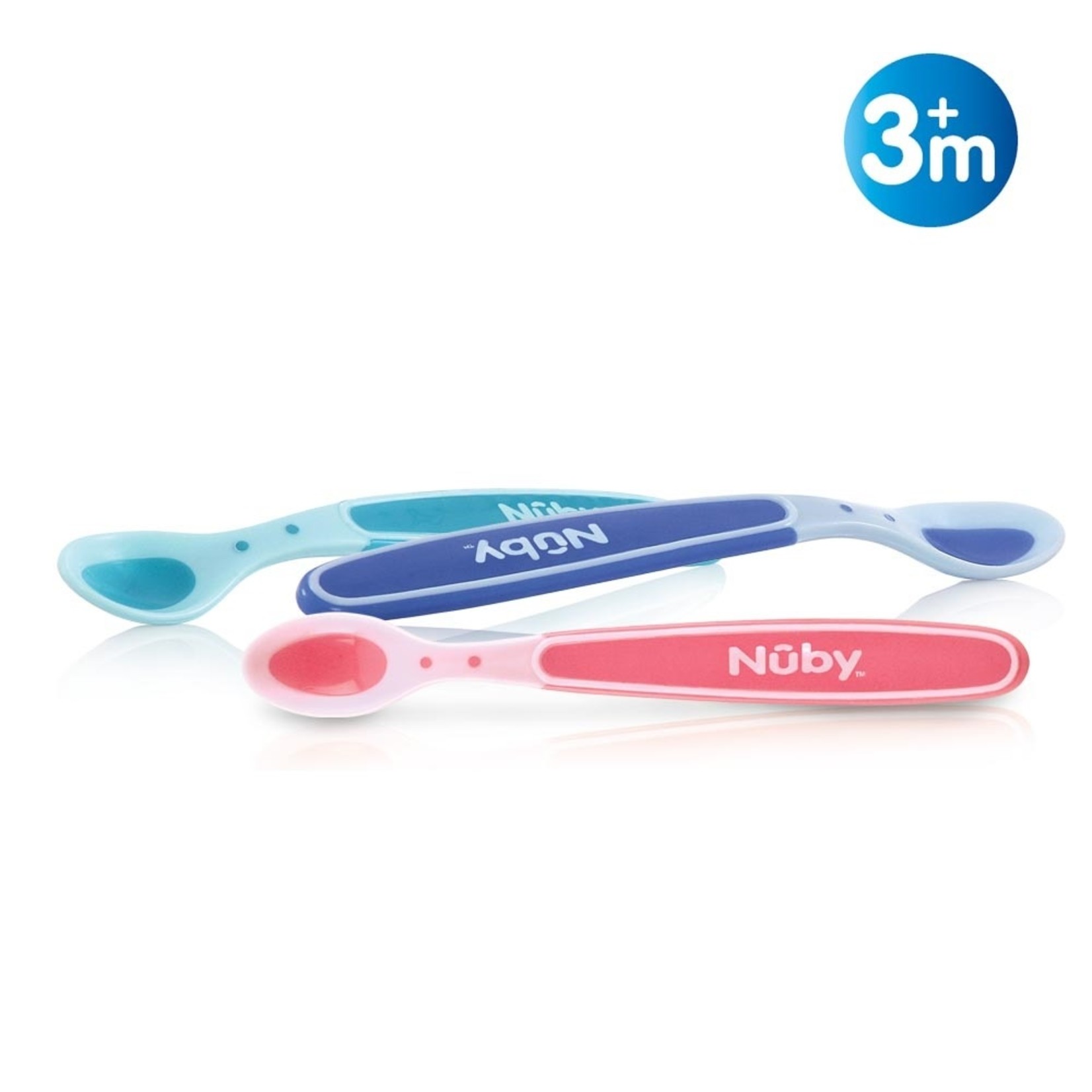 Nuby Nuby Warmtegevoelige lepeltjes met zachte rand - 3 stuks 4M+
