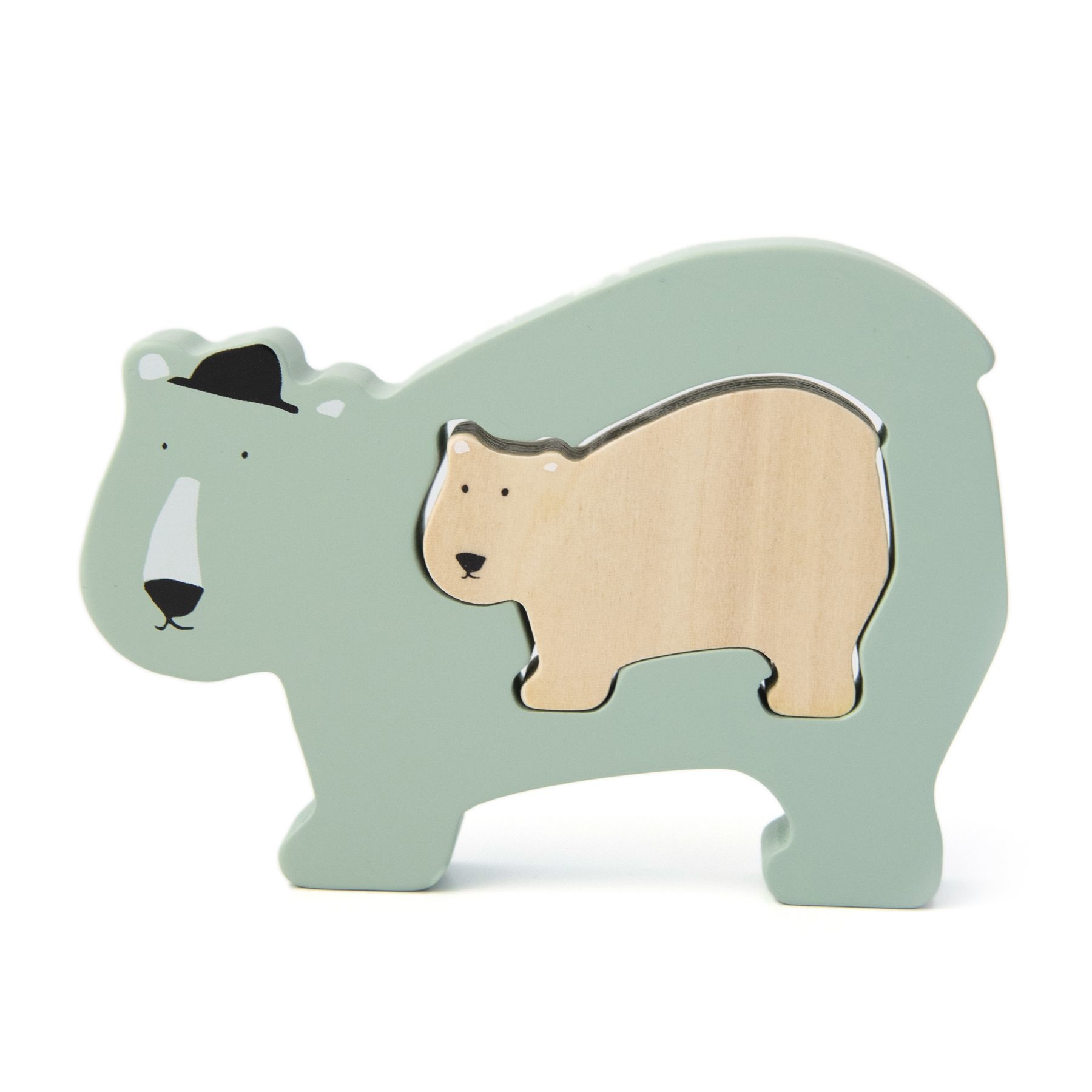 Voorwaardelijk deadline Dakloos Trixie Houten baby puzzel Mr. Polar bear - De Babystore