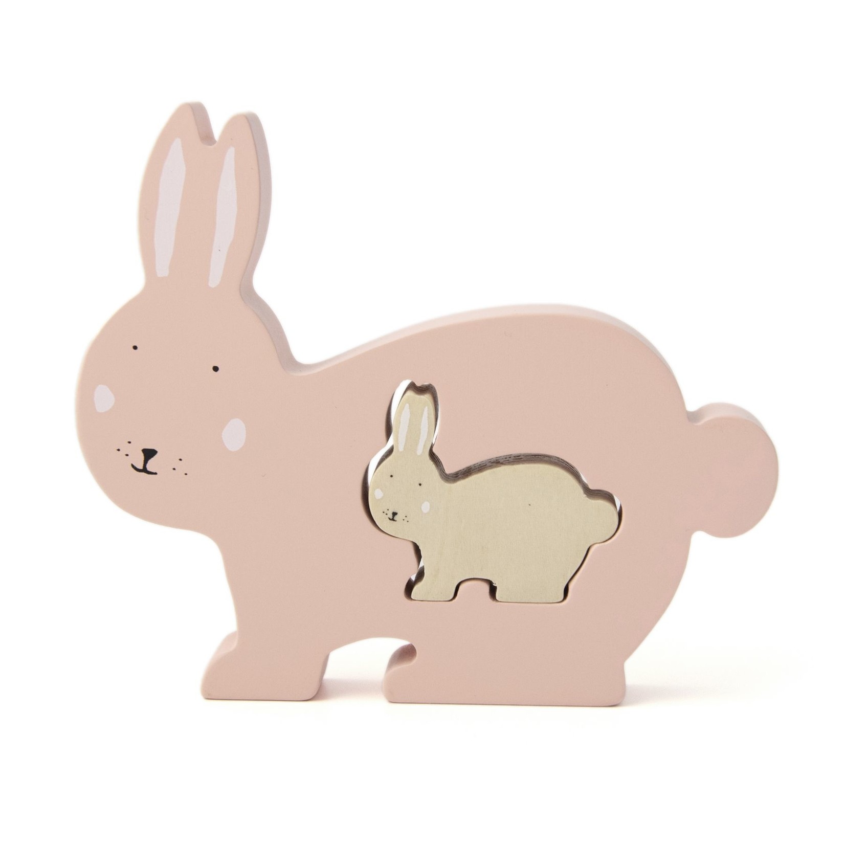 Trixie Trixie Houten baby puzzel Mrs. Rabbit