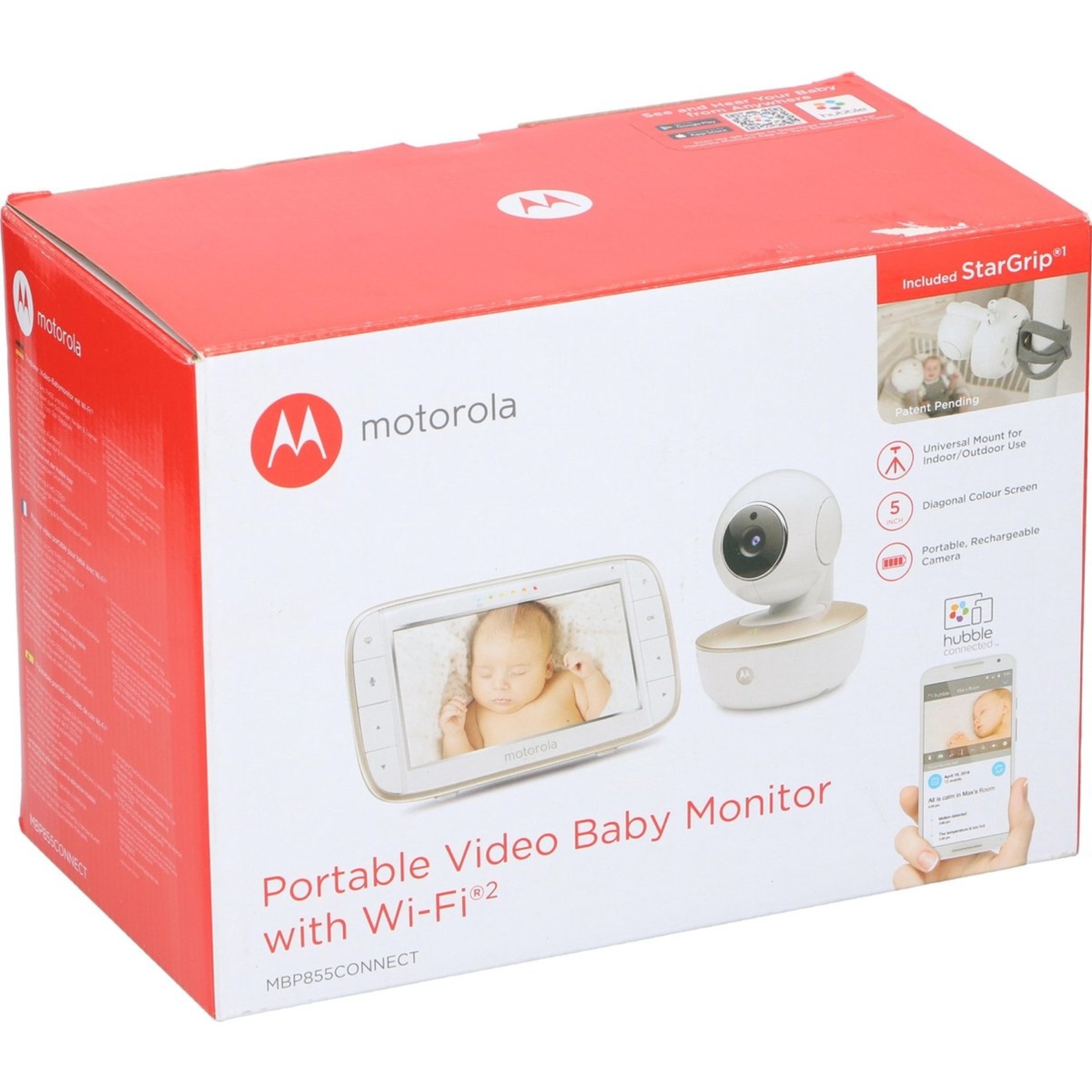 Motorola Motorola Wifi Video Babyfoon met camera & app VM855CONNECT