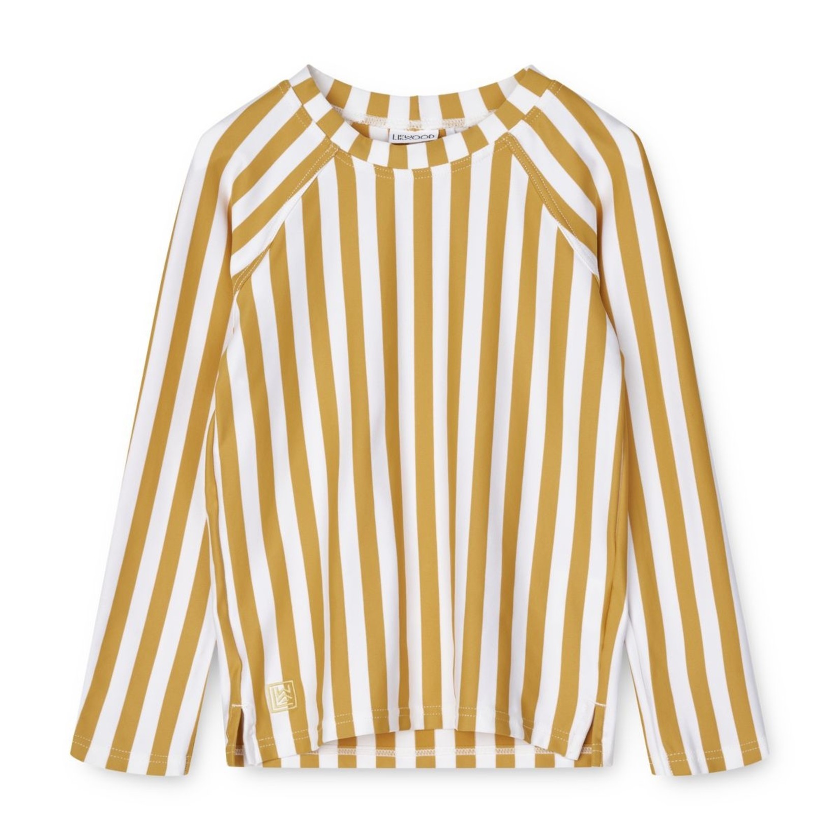 Liewood Liewood Noah Printed Longsleeve Swim Tee Stripe Yellow Mellow / White