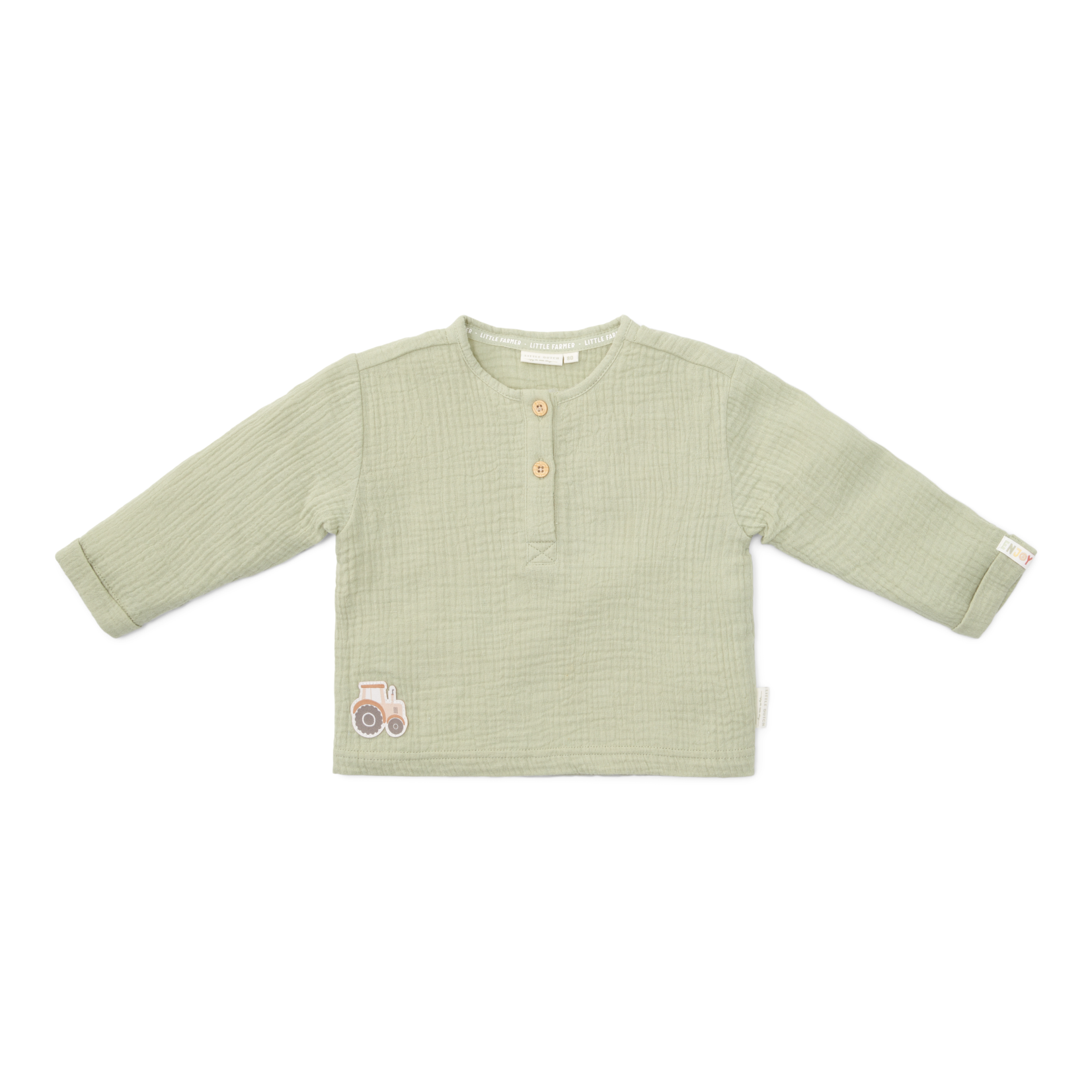 Little Dutch Little Dutch T-shirt Lange mouw Mousseline Grass Green