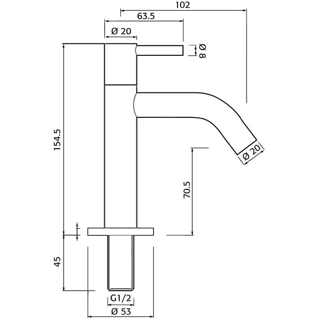Xenz Duero fonteinkraan chroom