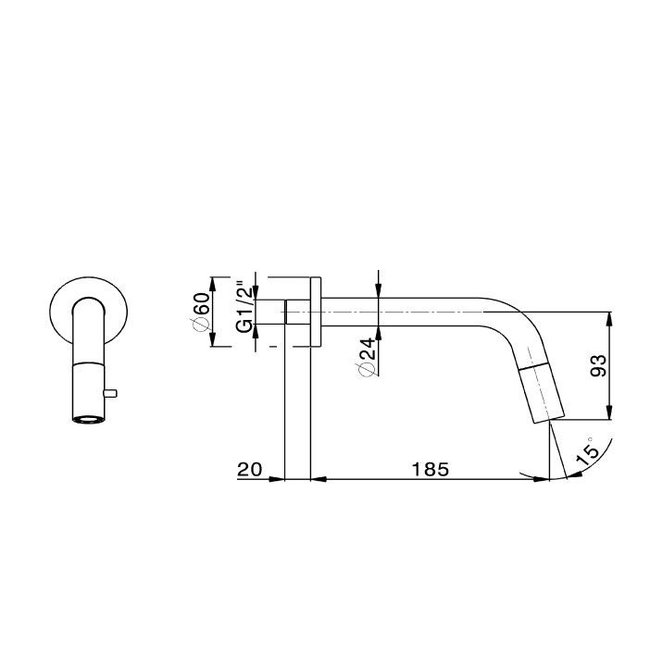 Xenz Duero Plus fonteinkraan DP5886 chroom of mat zwart