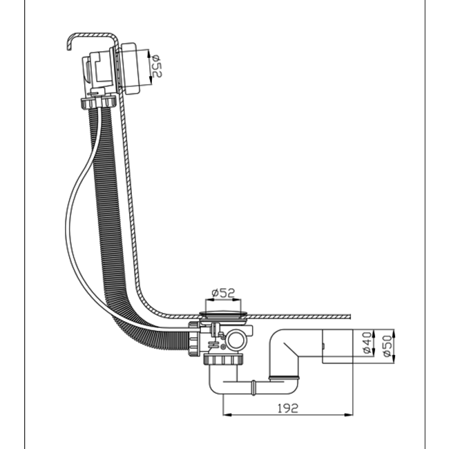 Xenz badafvoer-/overloopcombinatie chroom BB121