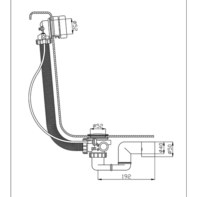 Xenz luxe badafvoer-/vulcombinatie BB122