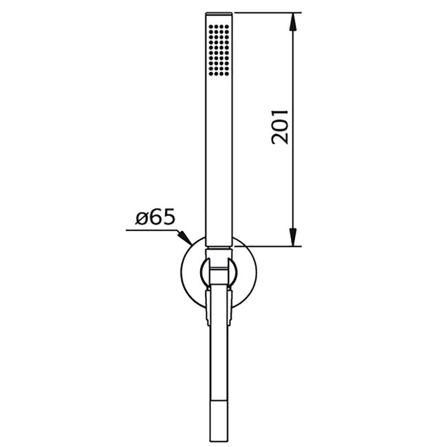 Xenz Pure handdoucheset 7890 vierkant met wandinlaat chroom
