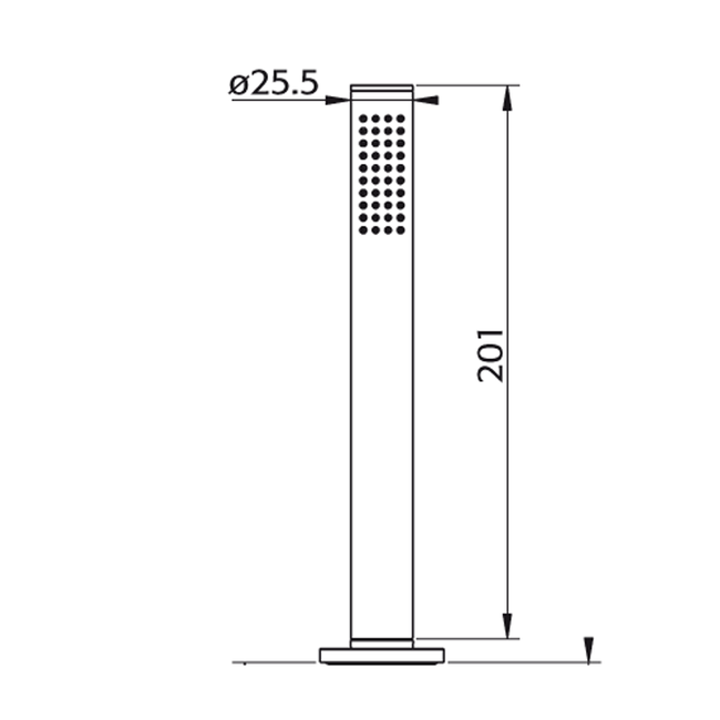 Xenz Pure staafhanddouche rond Ø 25 mm messing zwart of chroom