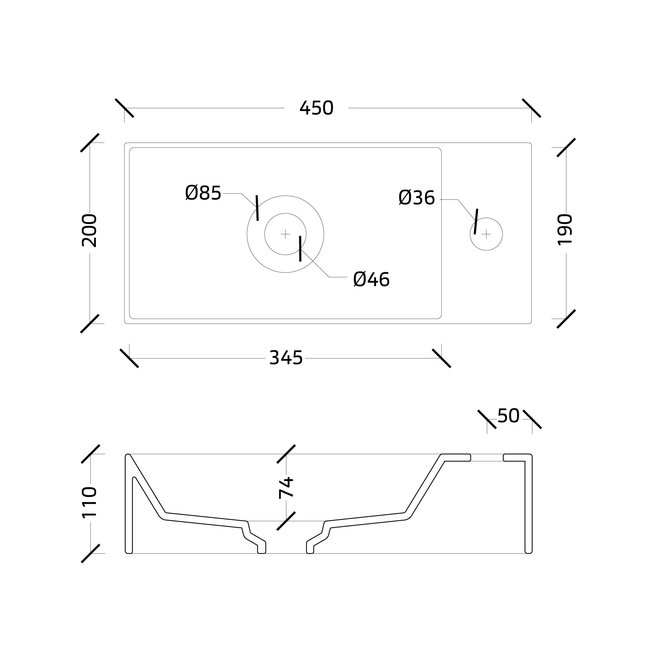 Xenz Rosa fontein 45x20 cm  keramisch diverse kleuren
