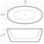 Xenz Sio Solid Surface vrijstaand bad 180x90x66 cm met sleufoverloop wit