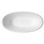 Xenz Sio Solid Surface vrijstaand bad 180x90x66 cm met sleufoverloop wit