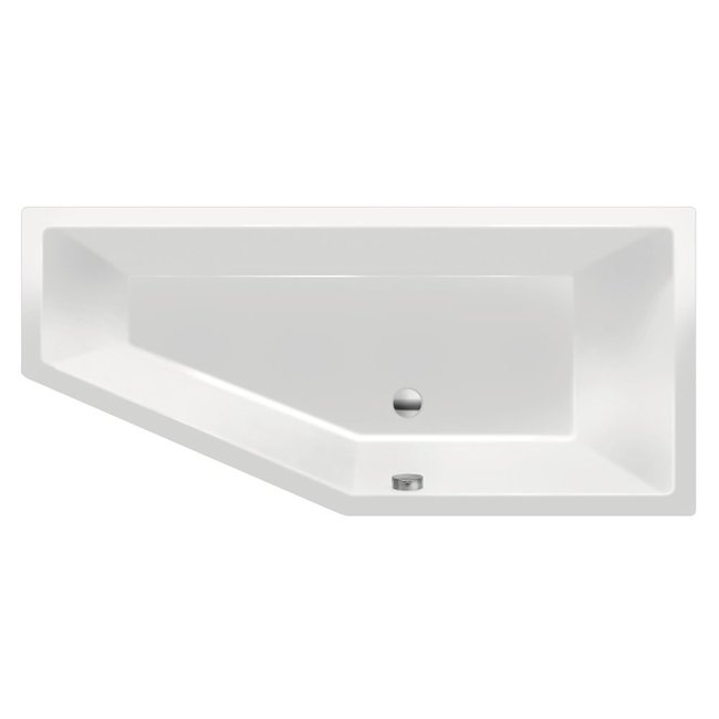 Xenz Society Compact inbouw hoekbad  acryl met verstelbare poten wit