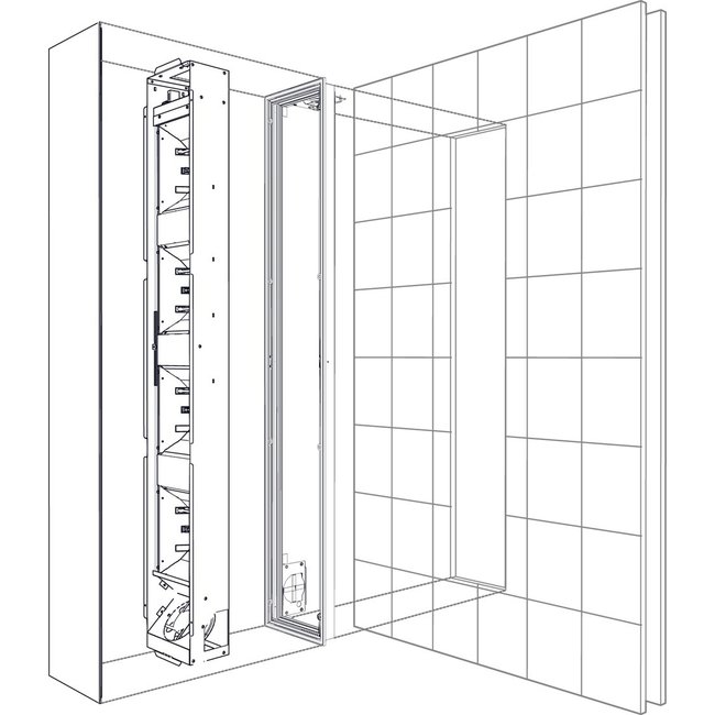 Sunshower Deluxe Inbouw Full body White | Black | Organic grey