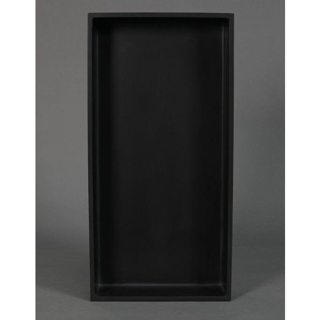 Luca nis in- of opbouw 59,5x29,5x8 cm Solid Surface of Stone Resin wit en antraciet