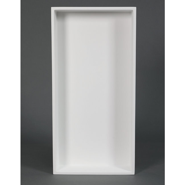 Luca nis in- of opbouw 59,5x29,5x8 cm Solid Surface of Stone Resin wit en antraciet