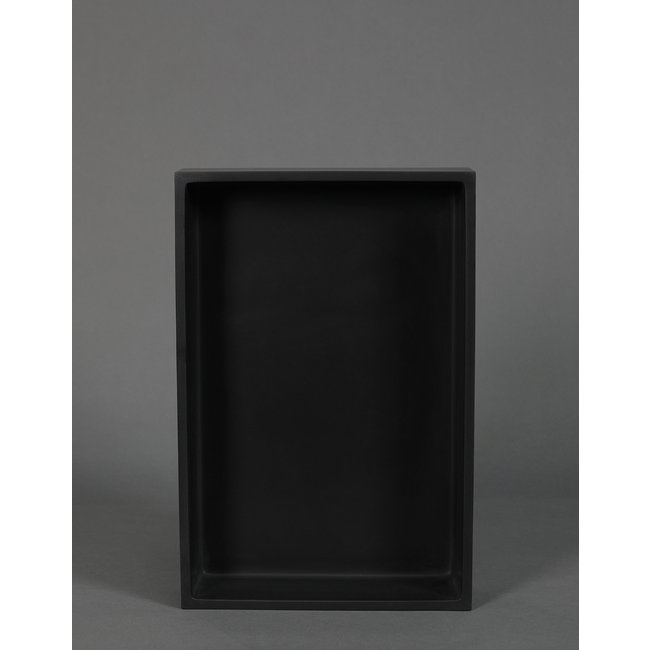 Luca nis in- of opbouw 44,5x29,5x8 cm Solid Surface of Stone Resin wit en antraciet