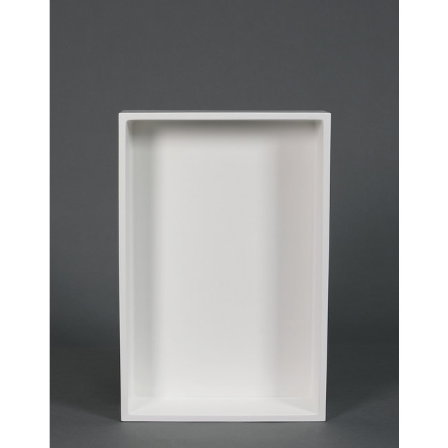 Luca nis in- of opbouw 44,5x29,5x8 cm Solid Surface of Stone Resin wit en antraciet