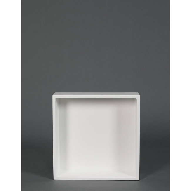 Luca nis in- of opbouw 29,5x29,5x8 cm Solid Surface of Stone Resin wit en antraciet
