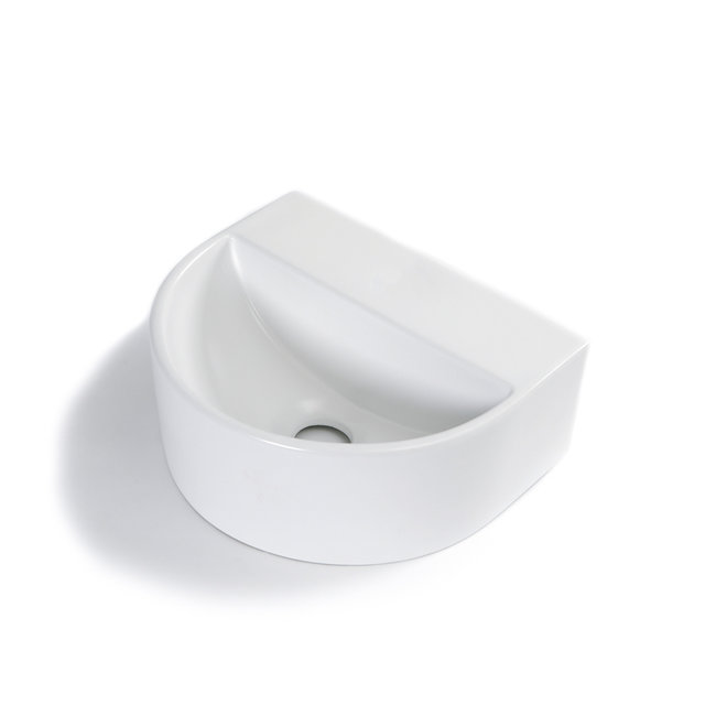 Luca wandfontein van keramiek 30,5x25x12 cm met of zonder kraangat wit mat of glans