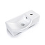 Luca wandfontein van keramiek 40x22x12 cm met kraangat L+R te plaatsen wit glans