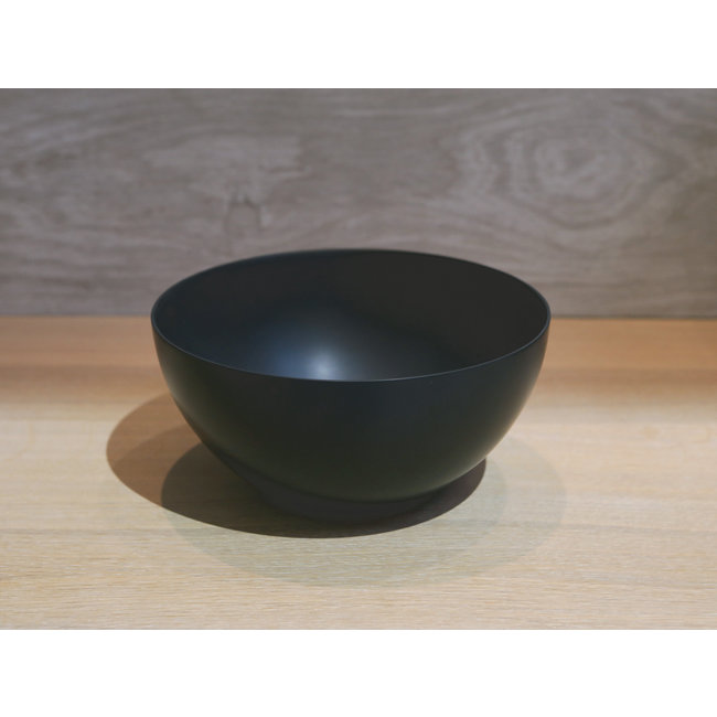 Luca Solid Surface fontein waskom rond 24x24x12 cm met dunne rand wit (mat) of antraciet (mat)