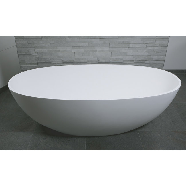 Luca Vasca Solid Surface vrijstaand bad 180x93x56 cm wit of antraciet