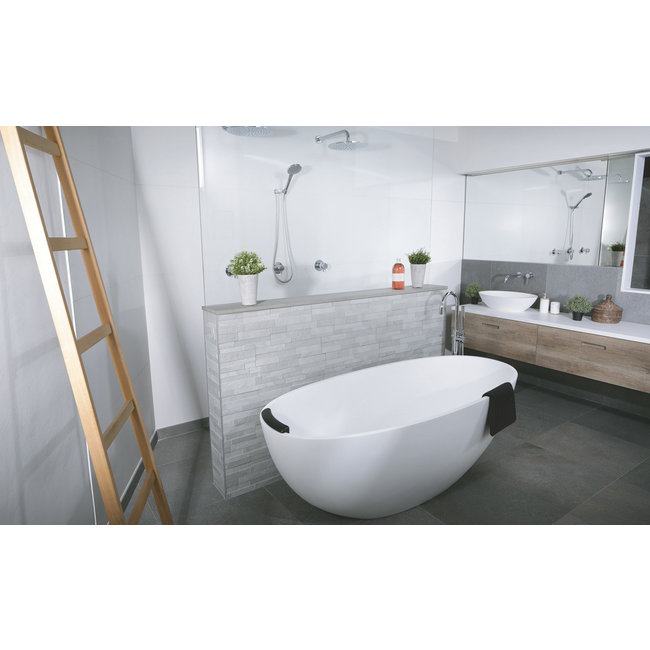 Luca Vasca Solid Surface vrijstaand bad 180x80x60 cm wit of antraciet