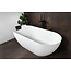 Luca Vasca Solid Surface vrijstaand bad met dunne rand 175x80x58 cm mat wit of antraciet mat