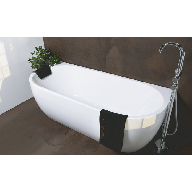 Luca Primo acryl rond  half vrijstaand bad 180x80x58 cm wit (hoogglans of mat) inclusief klikwaste