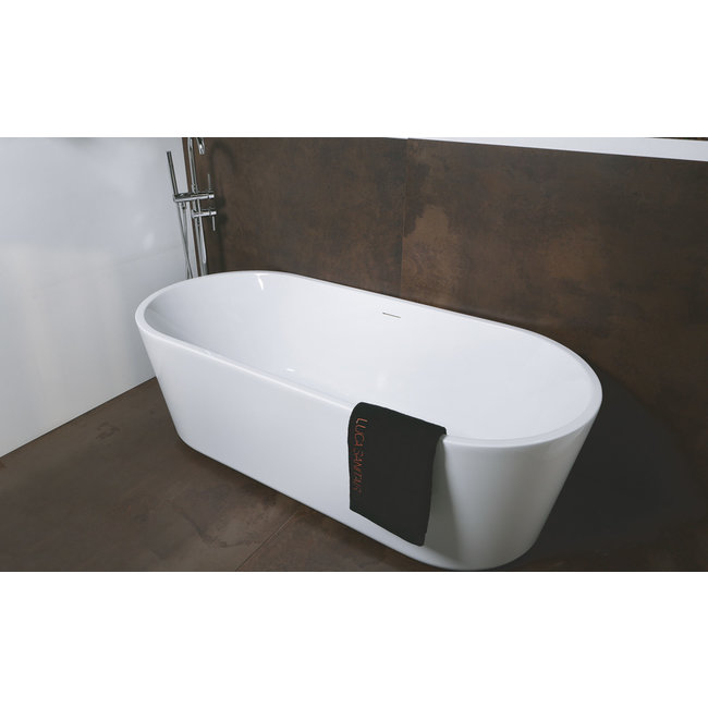 Luca Primo acryl vrijstaand bad 178x80x56 cm wit inclusief klikwaste chroom