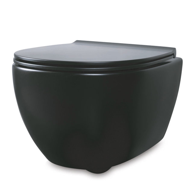 Globo 4All wandcloset zonder spoelrand 54x36 cm + toiletzitting