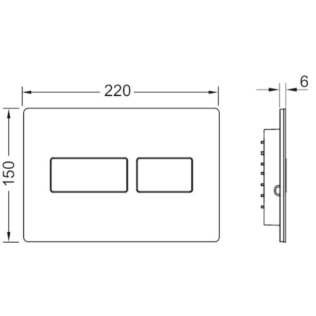 TECEsolid wc-bedieningsplaat voor duospoeltechniek in diverse kleuren
