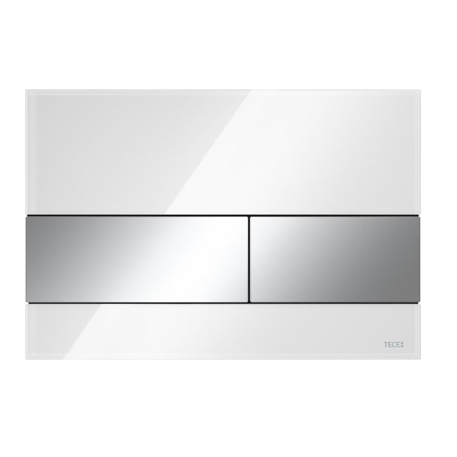 TECEsquare wc-bedieningsplaat van glas voor duospoeltechniek in verschillende kleuren