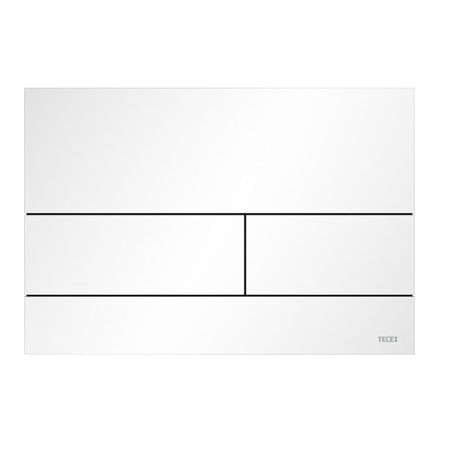 TECEsquare II wc-bedieningsplaat van metaal voor duospoeltechniek in verschillende kleuren