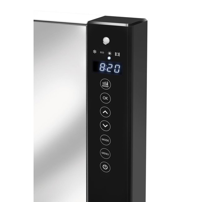 DRL elektrische radiator E-Comfort Windy Visio met een vermogen van 1000-1800 Watt