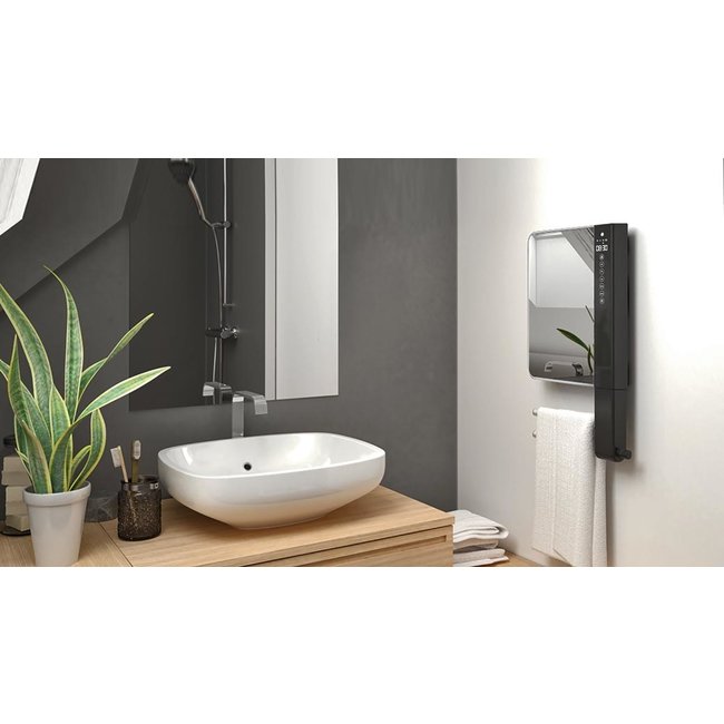 DRL elektrische radiator E-Comfort Windy Visio met een vermogen van 1000-1800 Watt