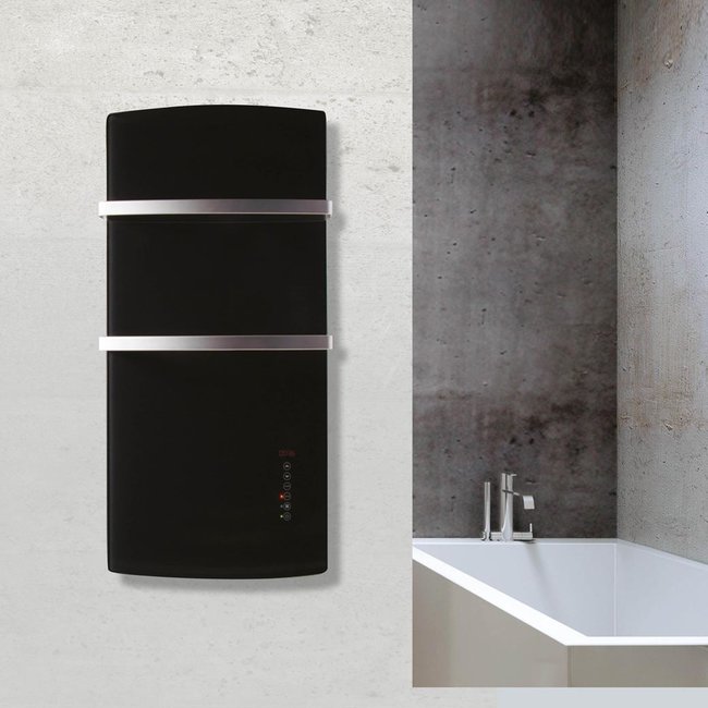 DRL elektrische radiator E-Comfort DEVA 1500 Watt in zwart en wit