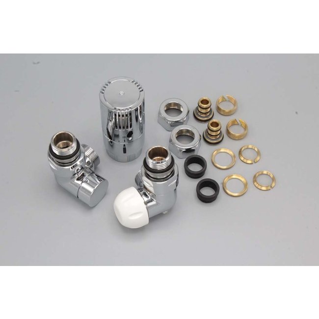 Instamat 3D thermostatische  aansluitset ½" verchroomd
