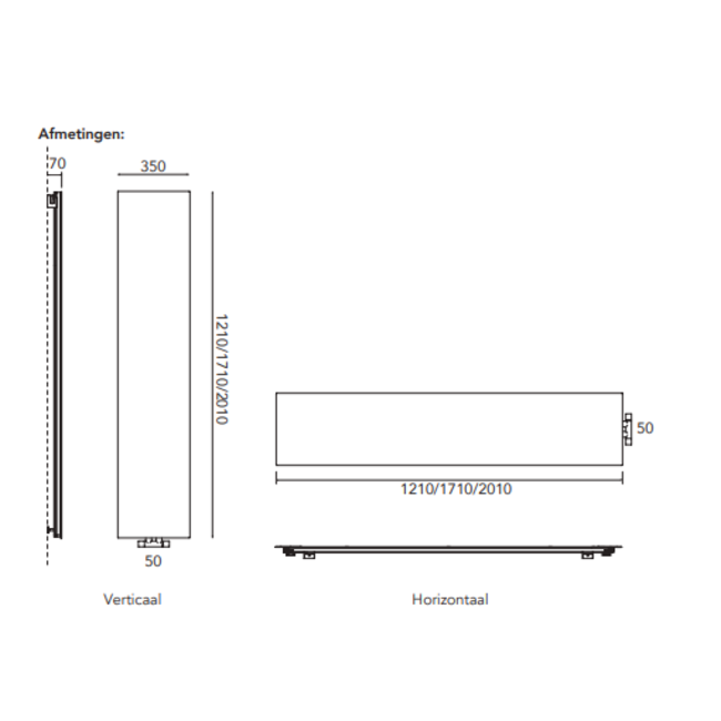Instamat elektrische designradiator Volata V