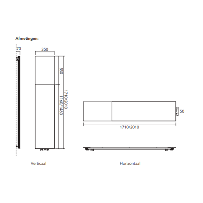 Instamat elektrische designradiator Volata M