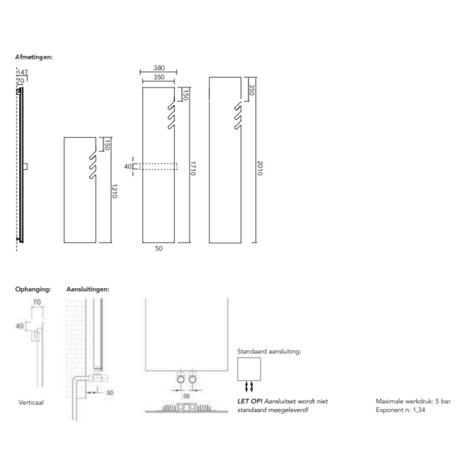 Instamat designradiator Volata T