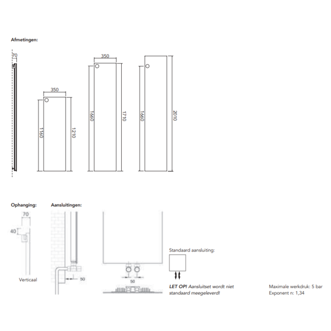 Instamat designradiator Volata O