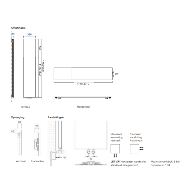 Instamat designradiator Volata M