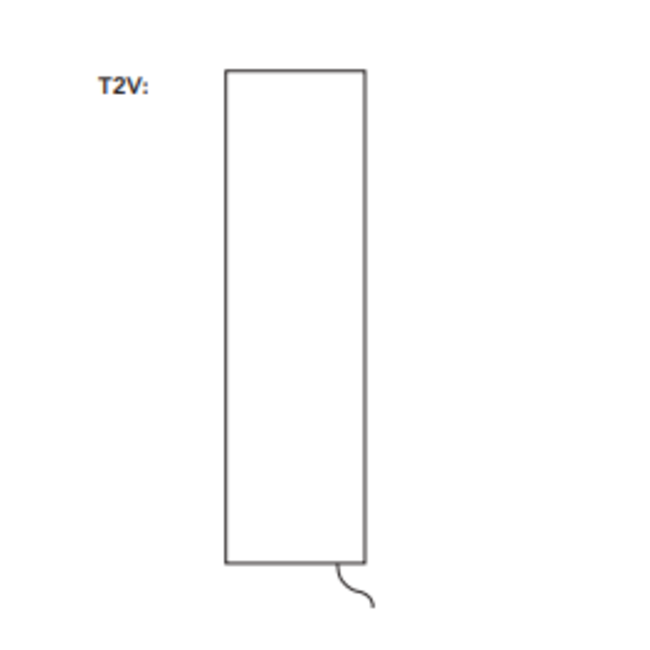 Instamat elektrische verticale designradiator T2V