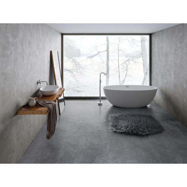 Alberi Pioppi ComforStone vrijstaand bad 180x80x60 cm mat wit