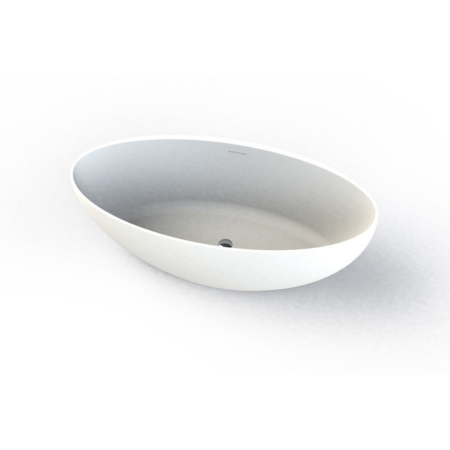 Alberi Pioppi ComforStone vrijstaand bad 180x80x60 cm mat wit